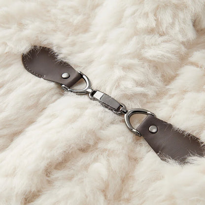 Coat Imitation Rabbit Fur Imitation Suede Patchwork Retro New Winter Loose Stand-up Collar Jacket