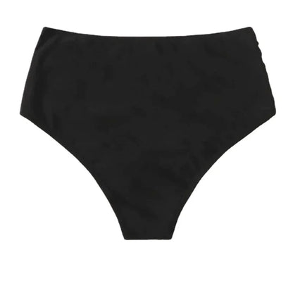 High Waist Ruched Bikini Bottoms Tummy Control Swimsuit Briefs Pants Beachwear Spandex Beach Style Summer