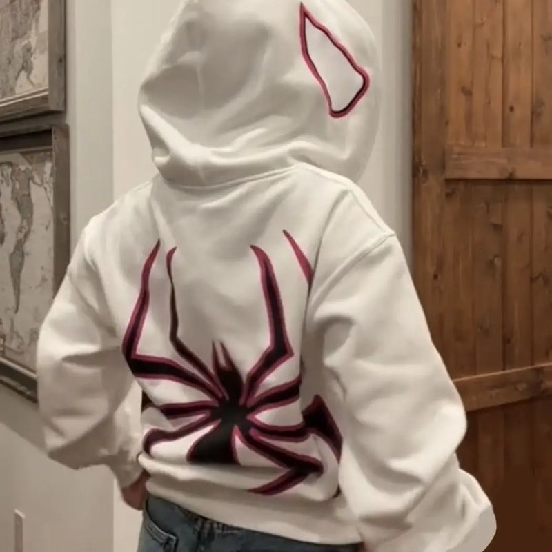 Y2k European Halloween Personalized ’s Hoodies and Hoodies Couples Large Spider Woman