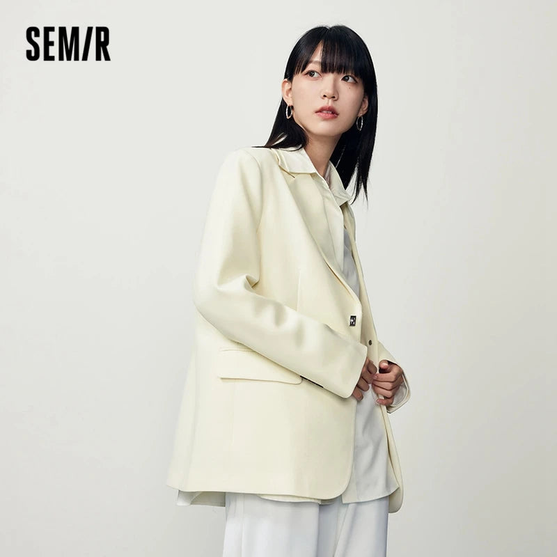 Jacket Autumn New Mid-length Color Commuter All-match Suit Sweater for