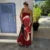 Printed Strapless Long Dresses Loose Off the Shoulder Sleeveless Beach Dress Summer Lady Vacation Robes