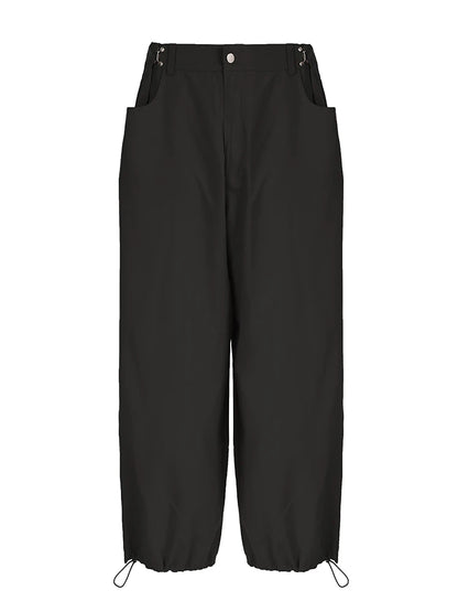 Street Style Loose Adjustable Waist Baggy Cargo Pants