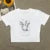 Sweet and Spicy New Printed Short-sleeved Short T-shirt Summer Spice Slimming Everything With Shoulder Clothes