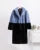 Mixed Color Patchwork Faux Mink Fur Winter Coat Jacket Fluffy Lapel Collar Brand Long Overcoats