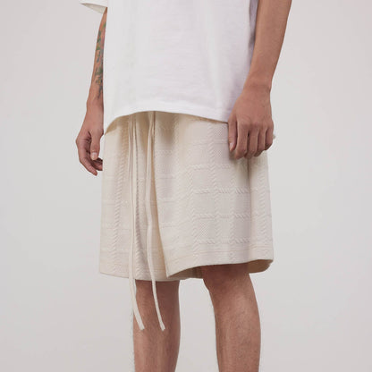 Quilted Drawstring Shorts