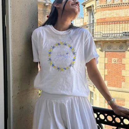 Europe and the United States Street New Print Season Art Text Short Sleeve Y2k ’s T-shirt Vest Halter