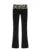 Patchwork Leopard Low Waist Y2k Flared Pants Slim Black Baddie Girl Trousers