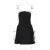Backless Tube Top Dress for One-shoulder Contrast Color Splice Mini Dress A-line Zipper Lady Club Party Dress