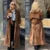 Suede Long Trench Coat Belt Double Breasted Full Sleeve Brown Windbreaker Autumn Lady Street Outwears New