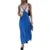 Dress Summer Clothes Contrast Color Patchwork V Neck Sleeveless Long Dresses Evening Party Dresses