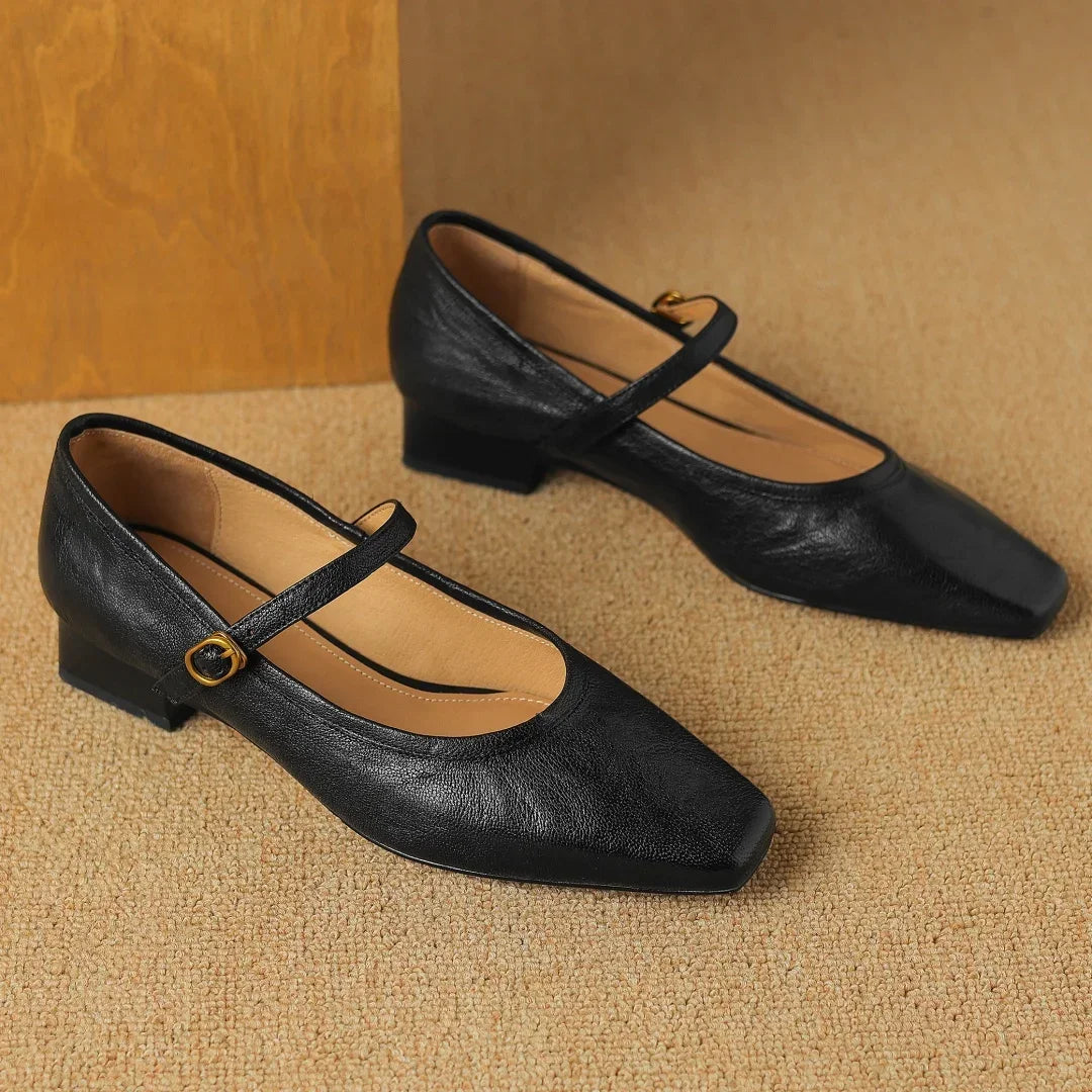 Slipon Flats Square Toe Slim Daily Shoes for Woman Autumn