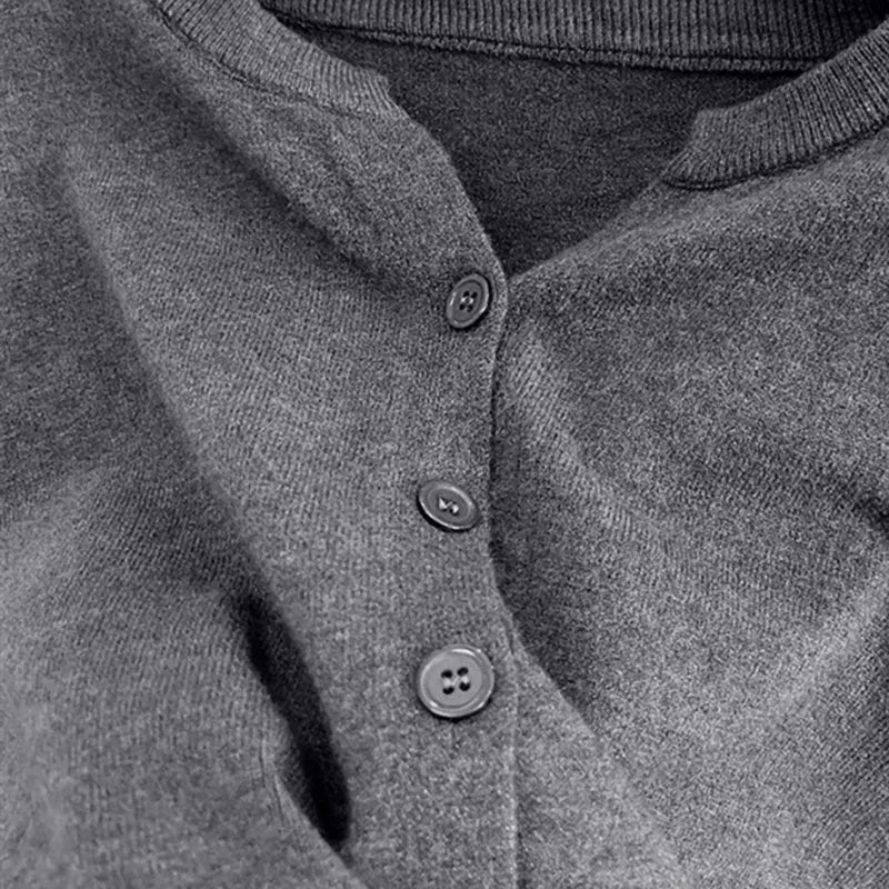 Autumn Long Sleeve Cardigans Sweater Knitted Coat Short Single Breasted Korean Slim Tops