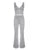 Gray Slim Sleeveless V Neck Vest and V Shape Waist Flared Leggings 2 Pieses Pants Sets Summer Baddie Outfits