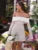 Off-shoulder Long Sleeve Mini Dress for Autumn Winter New Patchwork Strapless Backless A-line Dress