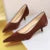 Shoes 4.5 Cm Heels Pointed Toe Woman Pumps Kitten Heels Large Size 34-43 Mid Heeled Female Shoes