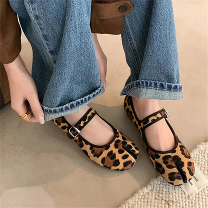 Mary Jane Horsehair Loafers Single Shoes Flats Shoes Woman Flats Street Shoes