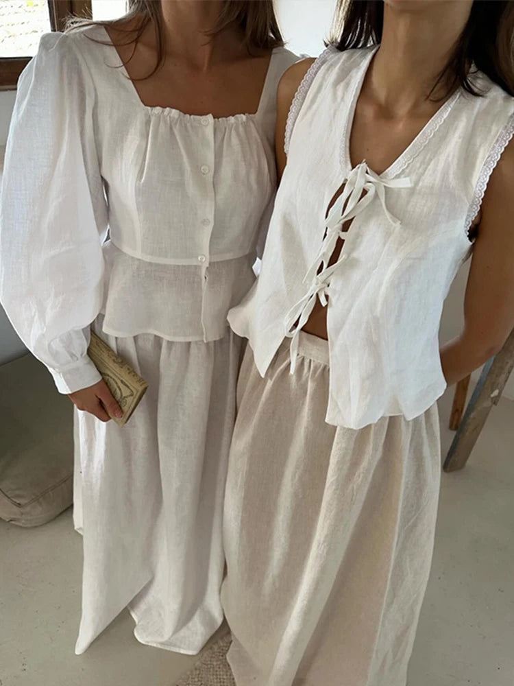 Lace Up Sleeveless Crop Tops Bandage Slim Hollow Out Tank Blouses Summer Lady Beach Holiday Vest
