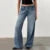 Y2k Aesthetic Low Rise Baggy Jeans Loose Fit Boyfriend Straight Wide Leg Jeans Stretch Long Denim Pants Trousers