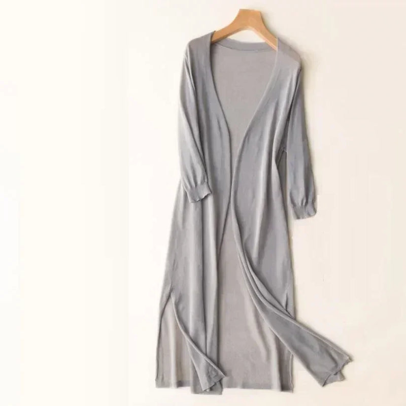 New Spring Summer Sun Protection Clothing Long Cardigan Female Knitted Sweater Coat Jacket Shawl Outerwear