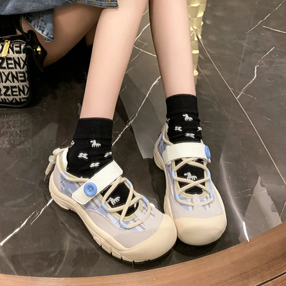 Spring Summer Pumps Mary Janes Wedges Shoeslace Sweet Lolita Pumps for Trend Shoes
