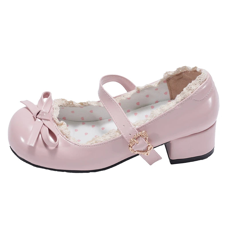 Jk Mary Jane Shoes Causal Shallow Butterflyknot Shoes Spring Autumn Female Leather Shoes