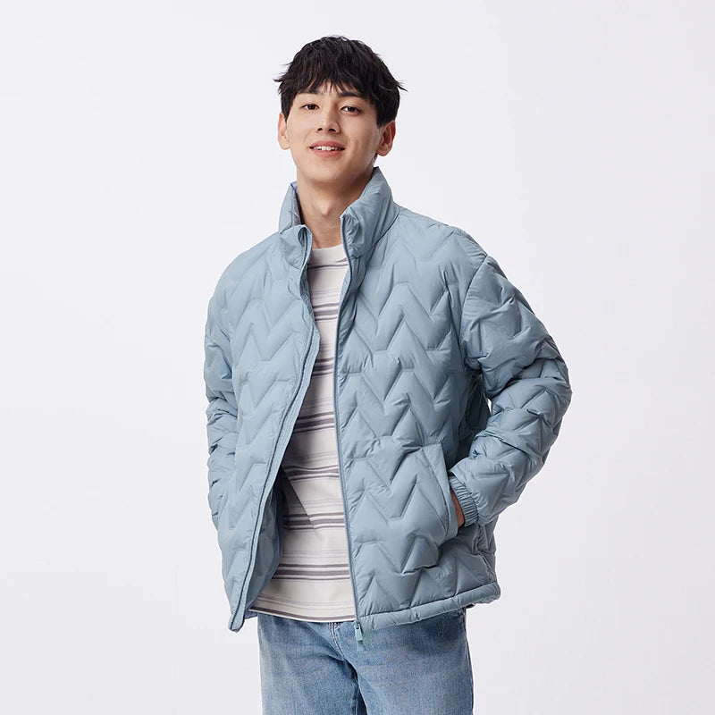 Down Jacket Waterproof Warm Collar Coat Daily New Winter Versatile Simple Color Down Jacket