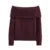 Burgundy Off Shoulder Sweater Knitted Long Sleeve Slim Fit Pullover Top Spring High Street Knitwear