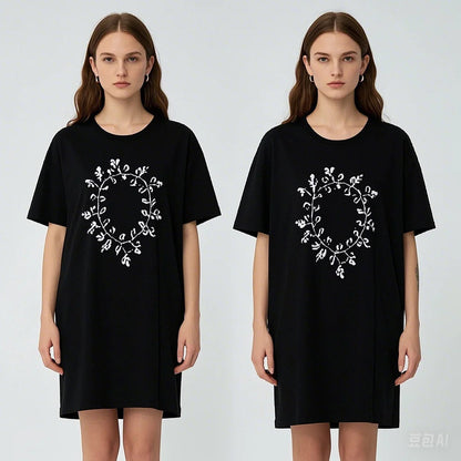 Long Style Cotton Loose T-shirt