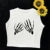 Europe and the United States Street New Skull Series Printed Short Sleeve Y2k ’s T-shirt Vest Strap Inside