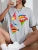Painted Lady Face Personality Design Print T Shirt Female Street Comfortable T-shirt Soft Tops Breathable Short Sleeve
