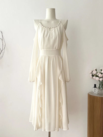 Autumn Spring New Midi Dress Party Long Sleeve Female Clothes Vestidos Mujer
