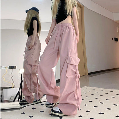 Y2k Cargo Pants Oversized Wide Leg Sweatpants Harajuku Big Pockets Joggers Bf High Waist Baggy Sports Trousers