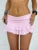 Gray Basic Lining Shorts Skirts Pink Sweet Y2k