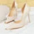 Shoes Black Patent Leather High Heels Metal Pointed Pumps Party Shoes Stilettos 7 Cm 10.5cm Heels