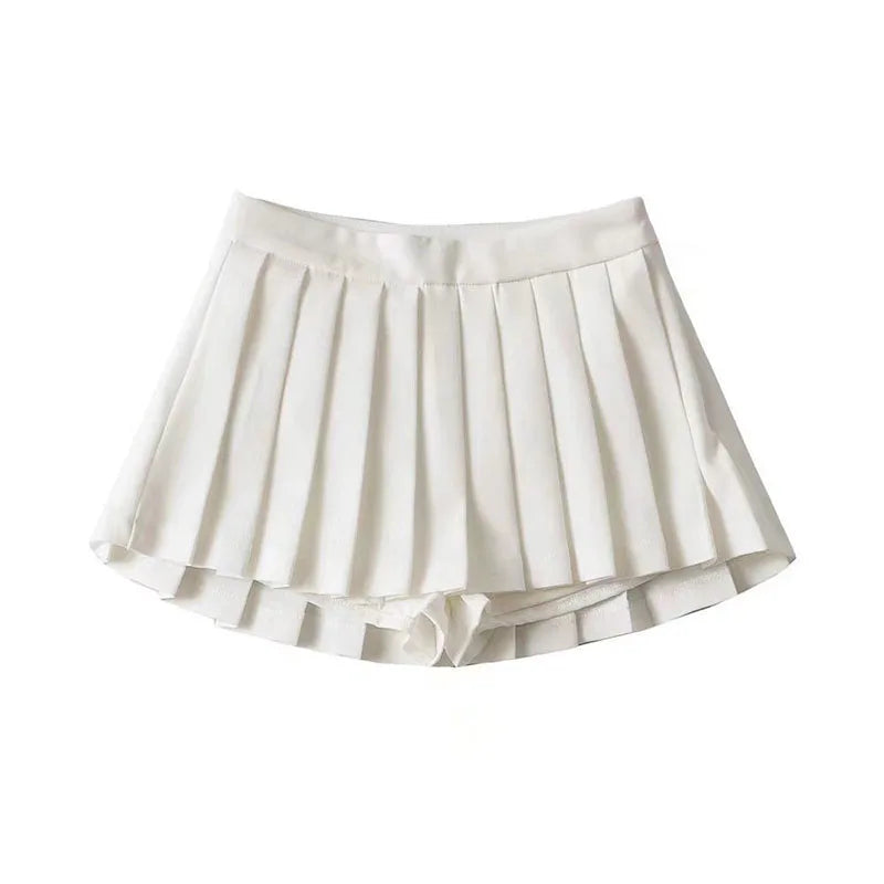 Pleated Skirts Korean High Waist Mini Skirts Jk Preppy Summer White Black Gyaru Tennis Extreme Skirt