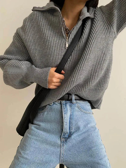 Zip Up Comfy Sweater
