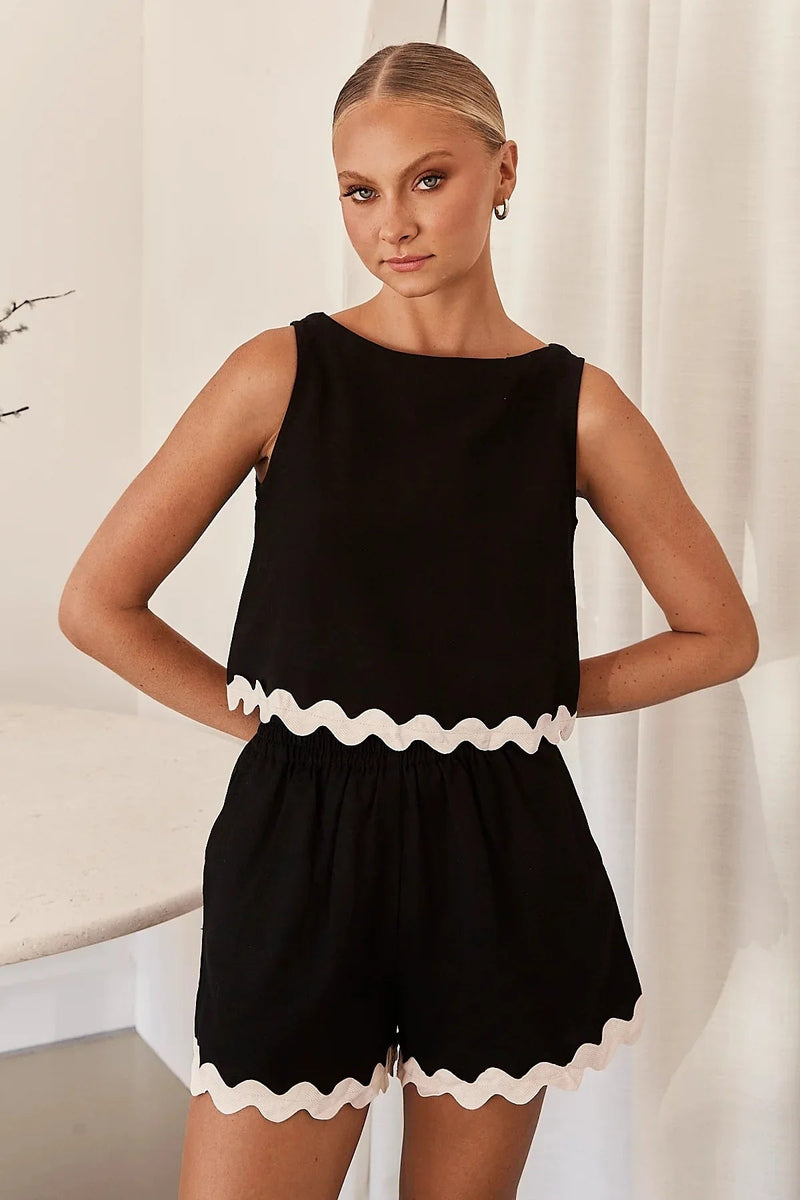 Spring/summer New Comfortable and Color Sleeveless Unique Shorts Set Harajuku Clothing Short Femme Y2k