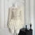 French 2-piece Set Tweed Lace Patchwork Single Breasted Coat Ruffles Cake Mini Skirt Korean Autumn Outfits New