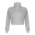 Pocket Sweatshirt Color Zipper Crop Jacket Autumn Outfits Turtleneck Y2k Coat