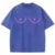 Summer Cotton Washed T Shirts Heart Funny Graphic T-shirt Y2k Loose Retro Short Sleeve Tee Hip Hop