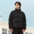 Down Jacket Winter New Contrast Color Texture Printing Couple Puffer Coat Thick Outerwear Down Jacket