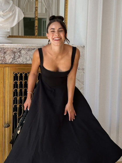 Sleeveless Bodycon Long Dress Fall Color Square Neck Party Club Evening Dress Slim Vestido