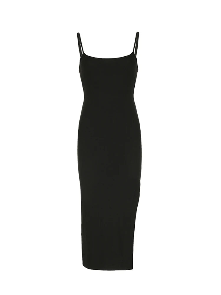 Backless Split Adjustable Straps Long Dresses Rave Summer Vacation Clothing