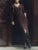 Fall Winter Long Sleeve Knitted Dress Button Slit Female Sweater Cardigan Dresses Slim Office Lady Clothes