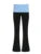 Contrast Binding Waist Slim Basic Flared Pants for American Retro Skinny Sports Jogging Sweatpants