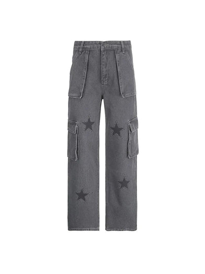 Woman Old Money Jeans Dark Academia Denim Japanese Pants Bf Style Trousers Sweatpants Cargo High Street Pants Ins