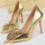 Shoes Stone Patterned Flowers Pumps High Heels Rose Decoration Shoes Stilettos Party Shoes