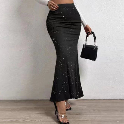 Commuter Lady Slim Fit Mermaid Skirts Spring High Waist Bodycon Long Skirt Autumn Fashionable Wrap Hips Skirt