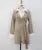 Korean Mini Dresses Turn-down Collar Long Sleeve Shirt Patchwork Autumn Winter Knitted Dress Vestidos