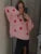 Knitwear Sweater Pullover Female Autumn Loose Patchwork Long Sleeve Knit Contrast Pullover